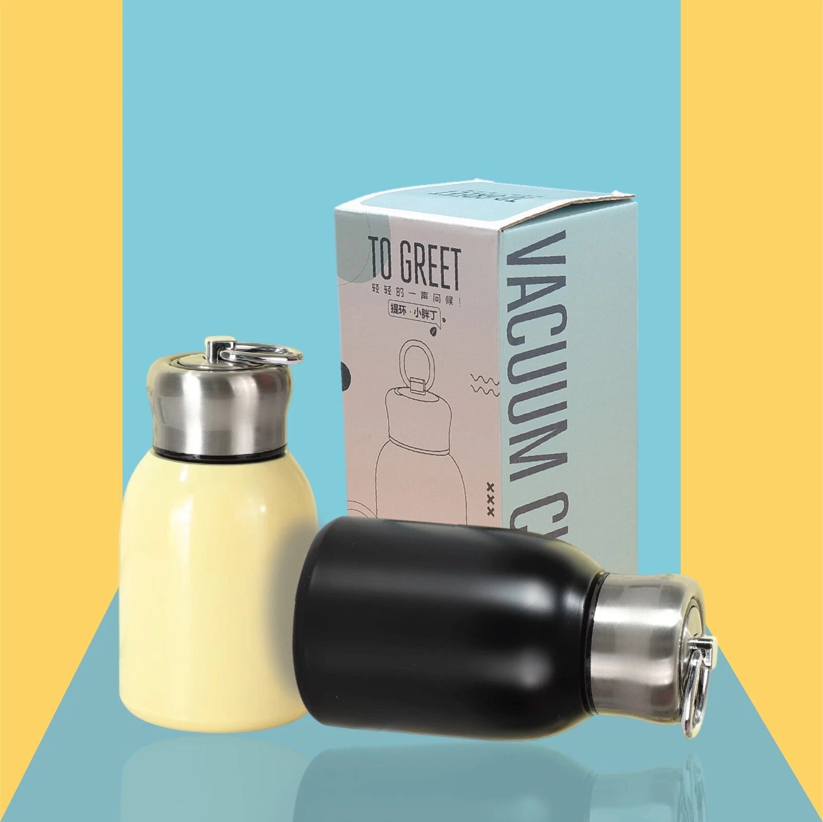 300ml Stainless Steel Insulated Travel Water Bottle & Coffee Mug